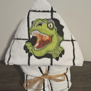 Cheryl's Creative Nook Hooded T-Rex Towel